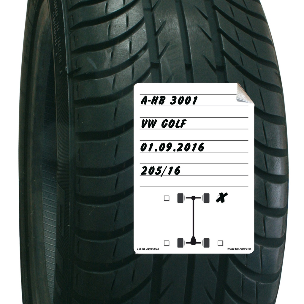 Bandenstickers A6 voor bandenopslag x100