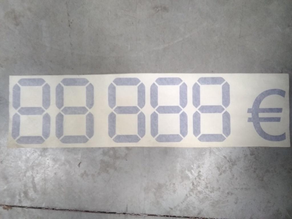 Kleefcijfers Digitaal - 88888€ - Blauw