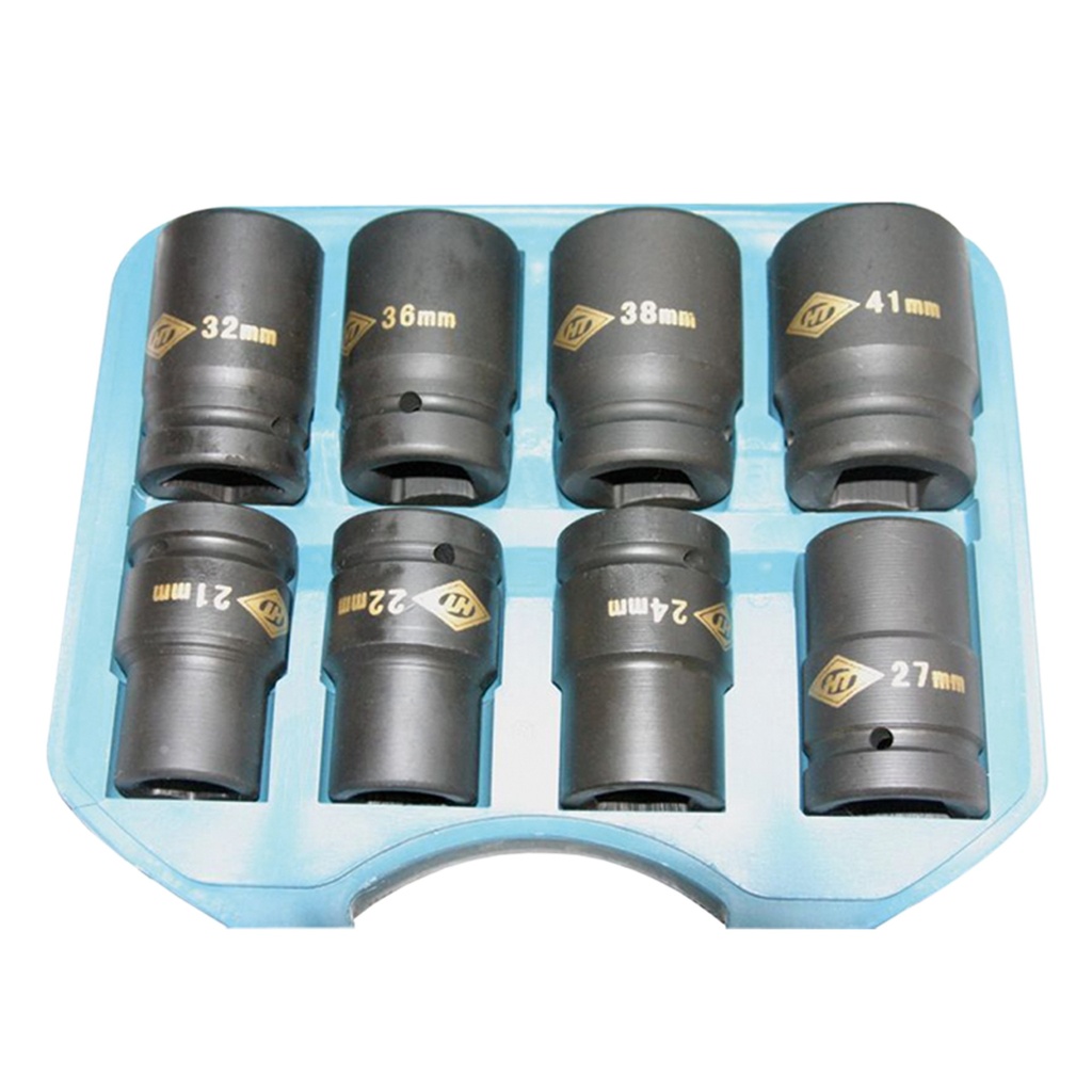 Set van 8 slagmoersleutels