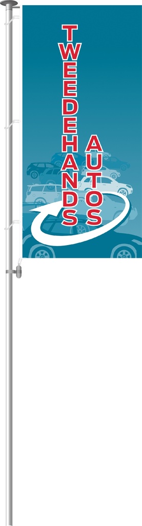 Tweedehands Autos vlag 200 x 95 cm