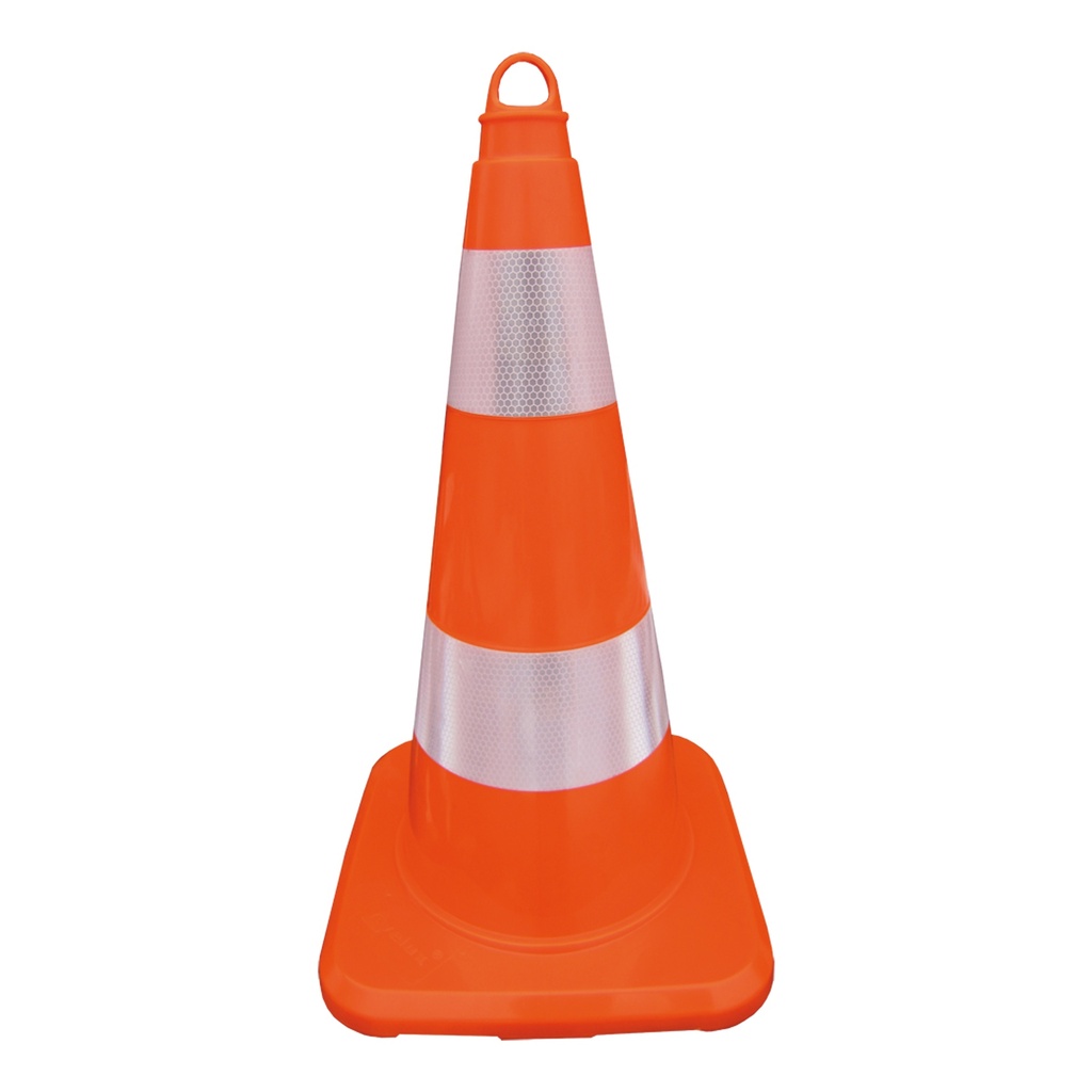Cônes de circulation avec bandes réfléchissantes - 50cm