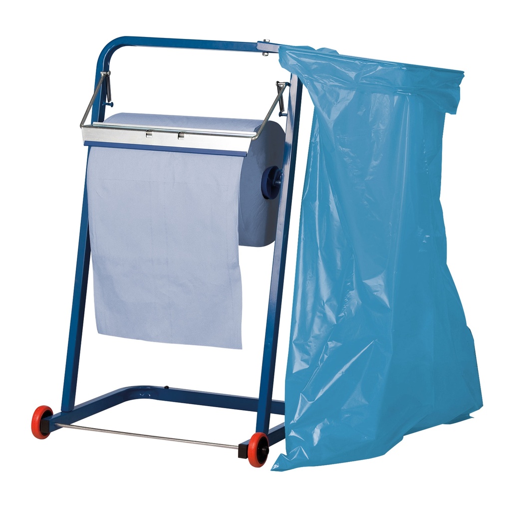 Support pour rouleau de papier avec support pour sac poubelle