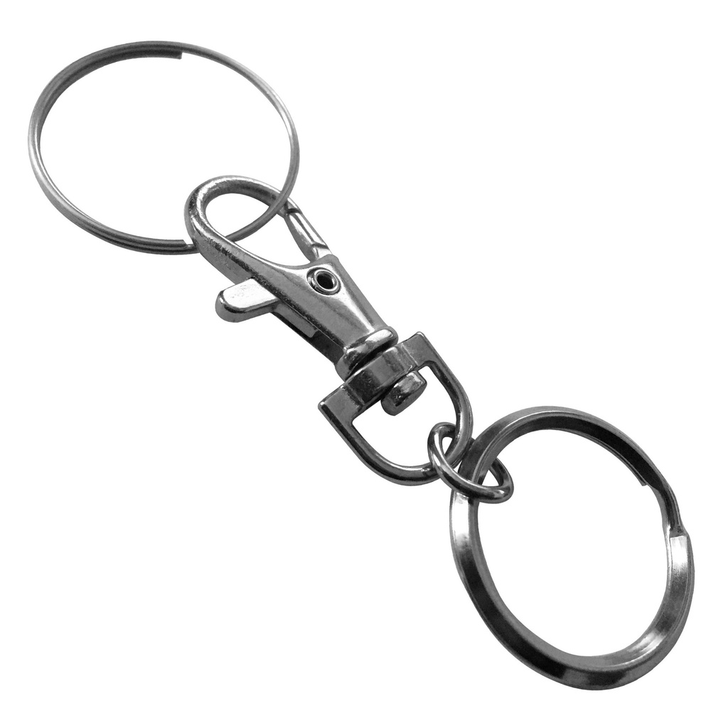 Mousqueton avec 2 porte-clés x10