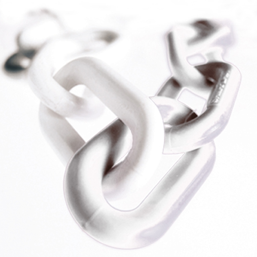 Chaîne en plastique x1m - Blanc