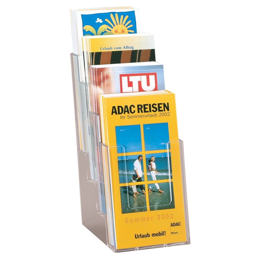 Distributeur de brochures 4 x 1/3 de A4 en Acrylique