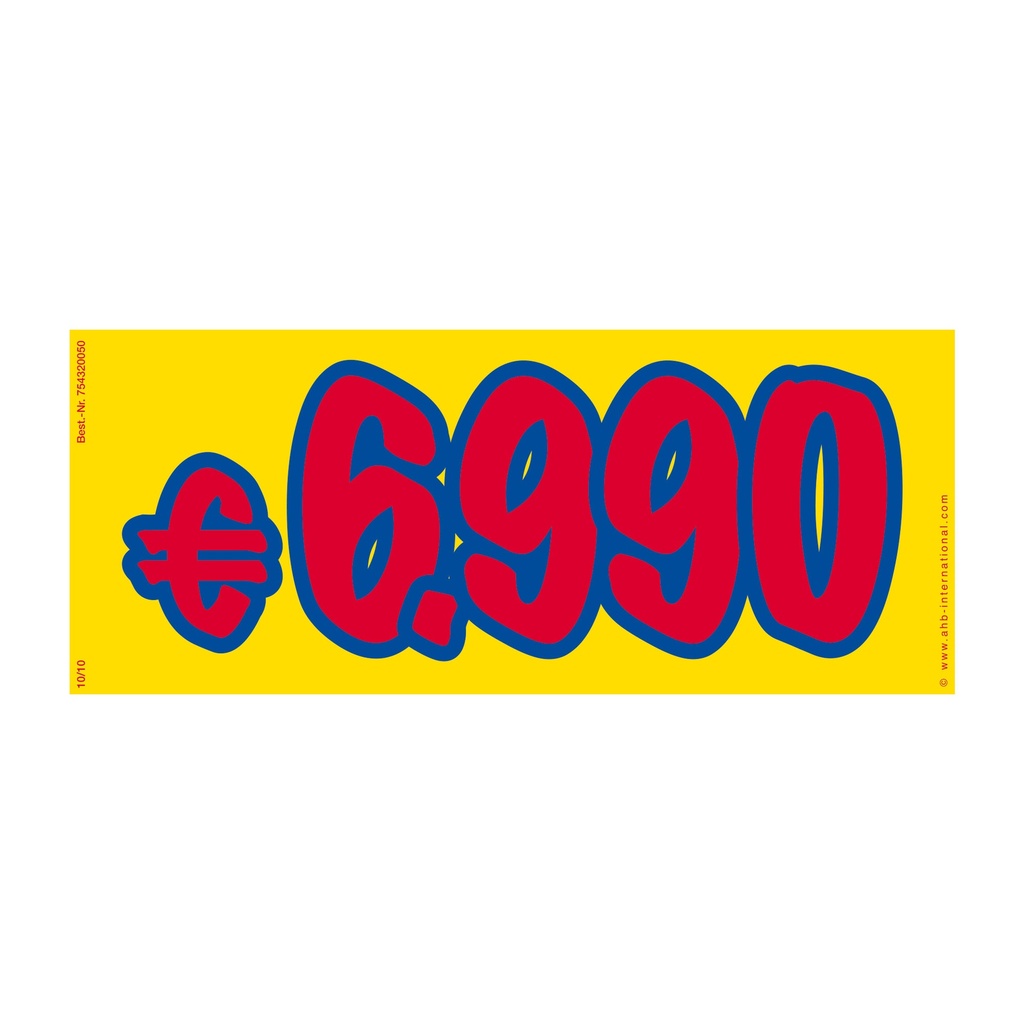 Adhesif Prix Giallo € 6990 - 34 x 14 cm