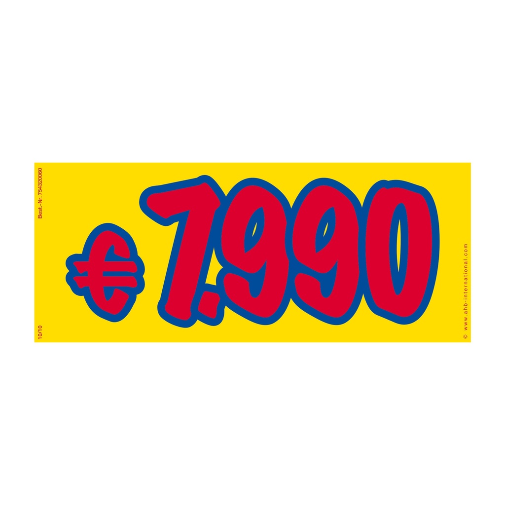 Adhesif Prix Giallo € 7990 - 34 x 14 cm