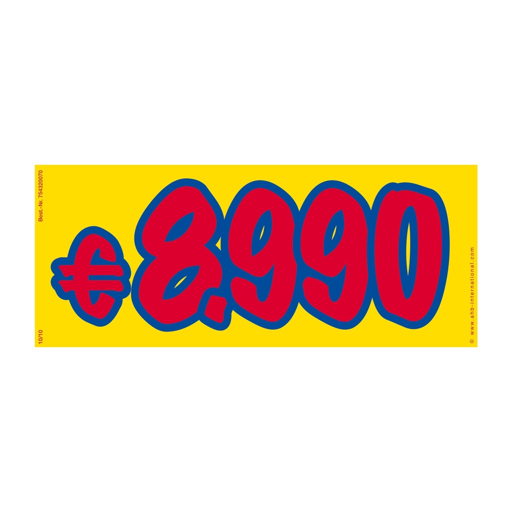 Adhesif Prix Giallo € 8990 - 34 x 14 cm