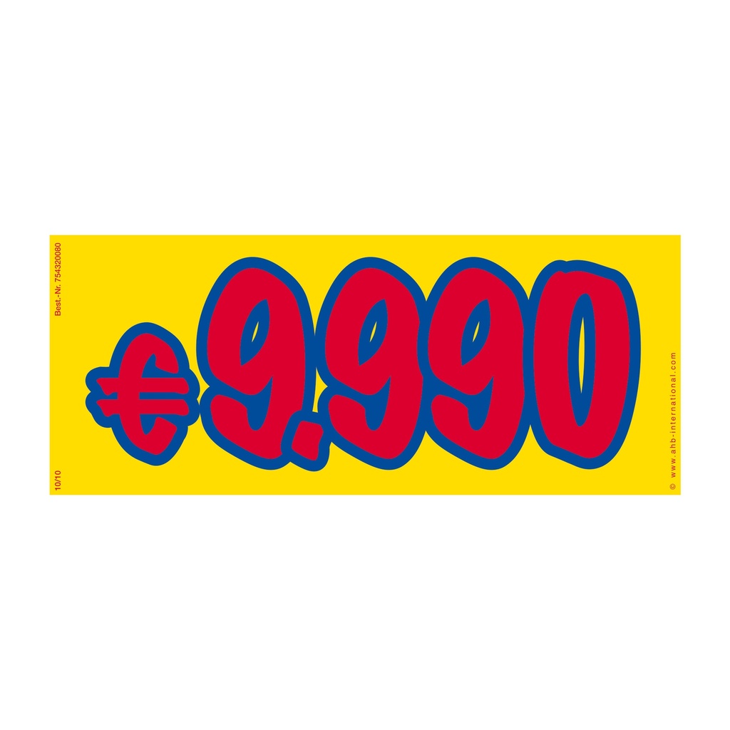 Adhesif Prix Giallo € 9990 - 34 x 14 cm