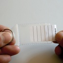 Coffret de porte-clés blancs en PVC 68 x 35 mm x100