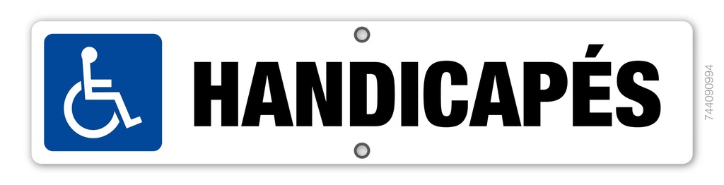 Plaque de parking 516 x 112 mm - Handicapés