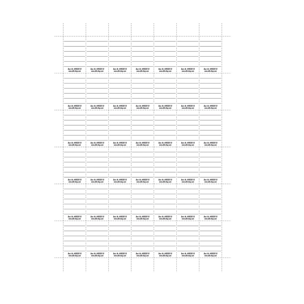 Extra labels Inserts voor key tags 933000010 en Safety sleutelhangers x126