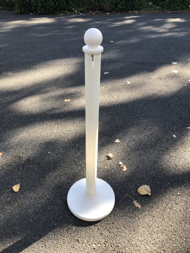 Lot de 3 poteaux  en plastique pour chaîne en plastique