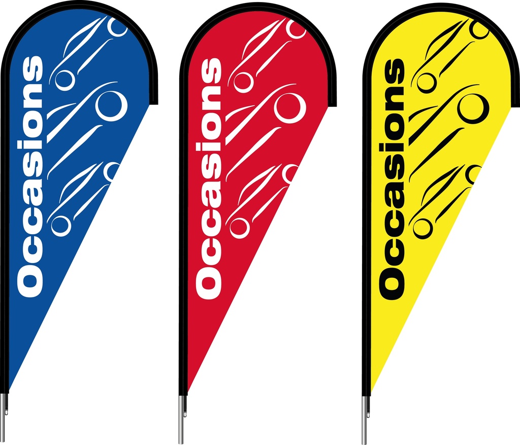 Beach flag 230 x 90 cm - "Occasions"