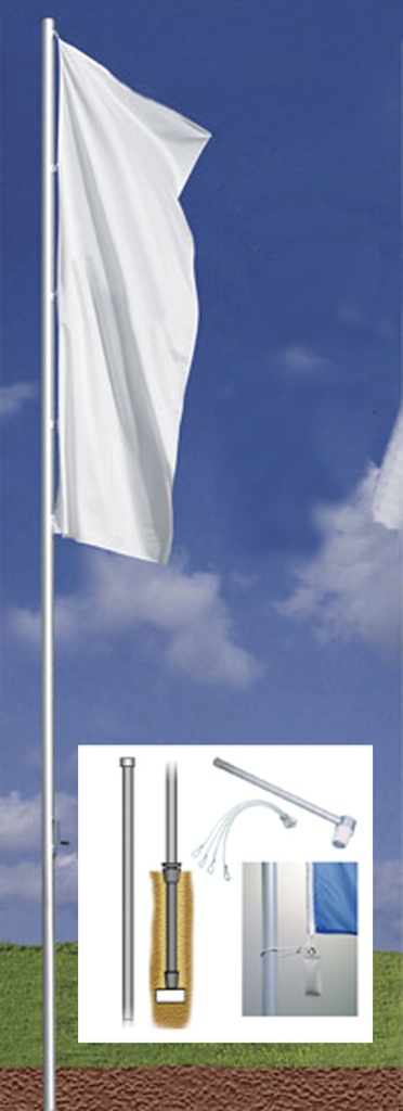 7.80m aluminium mast met 120cm zwenkarm