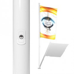 Anti-diefstal mast van glasvezel met gouden kopstuk