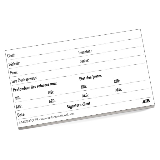 [444000100EFR] Etiquettes pour pochettes de roues "Start"  x100 - FR