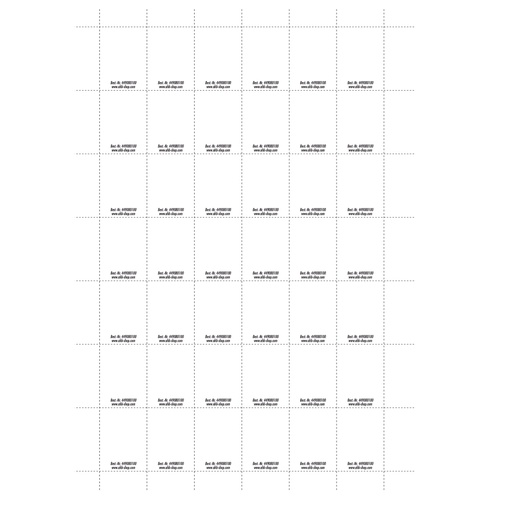 [449080100] Étiquettes pour porte-clés en Acrylique transparent 50 x 40 mm x126