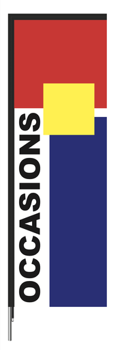 [333036] Beach flag 250 x 85 cm - "Occasions Squadra"