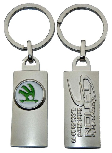 [12906185] Porte-clés "Totem 3D" avec gravure en relief