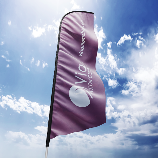 [333030P-VIA] Beach flag 330 x 70 cm - Via Automobile