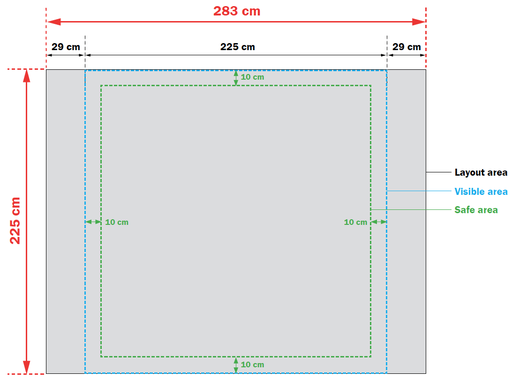 Toile pour mur de présentation "Palermo" - 3 x 3 m
