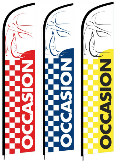 Beach flag 330 x 70 cm - "Occasions Race"