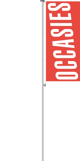 [333014RNL] Drapeau "Occasies" 300 x 120 cm - Esquisse Rouge