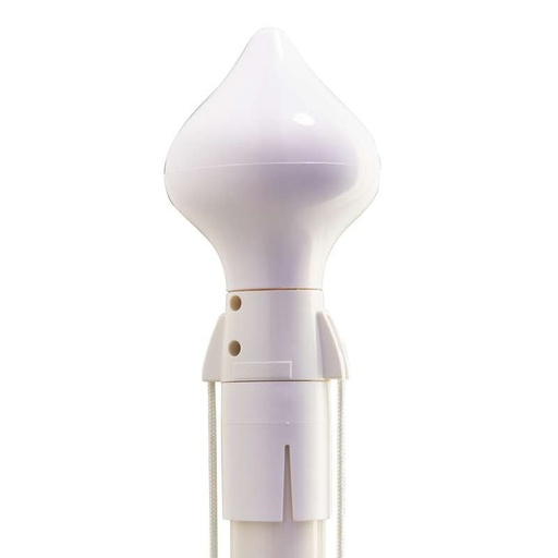 Pommeau blanc pour mât en fibre de verre