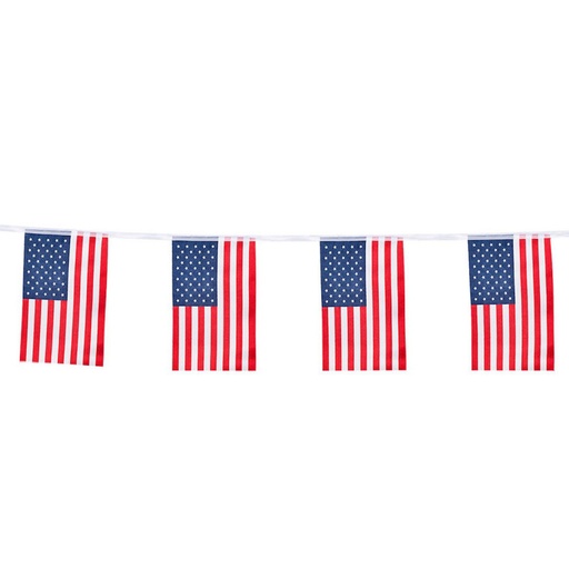 Guirlande fanions USA rectangulaires - 4m