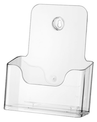 Folderdispenser 1 x A5 in polystyreen