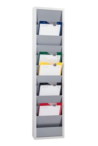 Planning en métal pour pochettes A4 - Bleu/Gris/Rouge/Noir