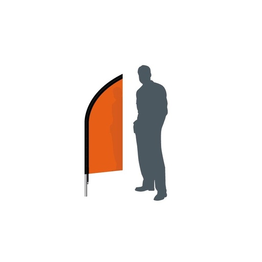 Beach flag 130 x 50 cm met opdruk