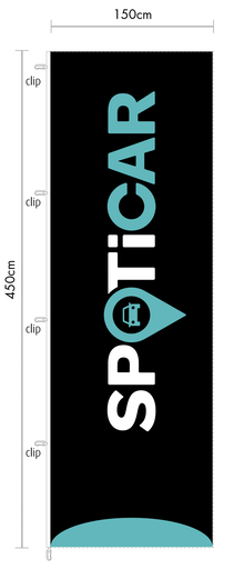 [333011P150450SPOTICAR] Pavillon 150 x 450 cm - Spoticar