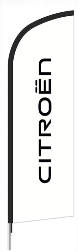 Beach flag 230 x 70 cm - Citroën witte achtergrond