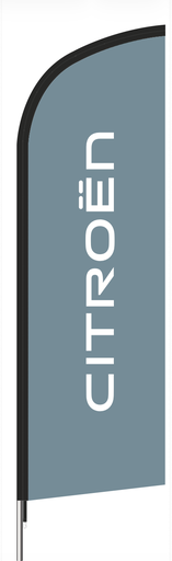 Beach flag 230 x 70 cm - Citroën fond gris