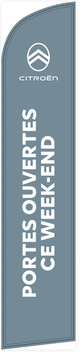 Beach flag 330 x 70 cm - Citroën Portes ouvertes ce week-end fond gris