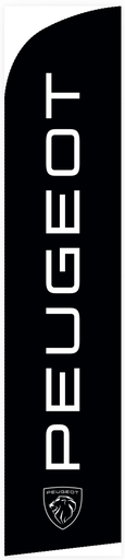 Beach flag 330 x 70 cm - Peugeot fond noir