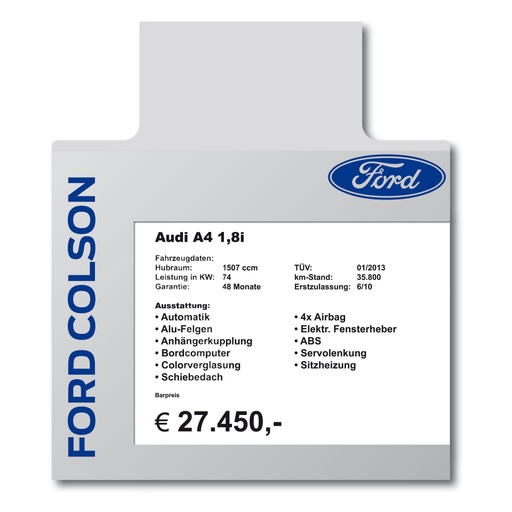 Pochette pare-soleil en Polypropylène avec marquage personnalisé