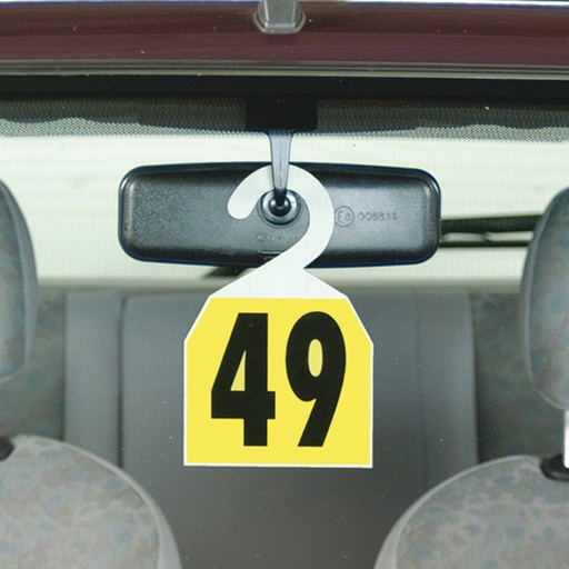 Spiegelhaak nummer stickers x10