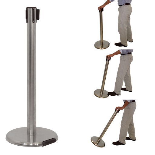 Poteau de guidage en acier avec sangle intégrée