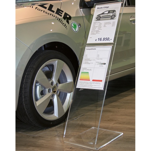 [713000960] Brochurestandaard  "Duo" in acrylglas