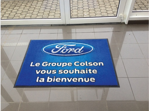 Tapis d'accueil avec marquage publicitare