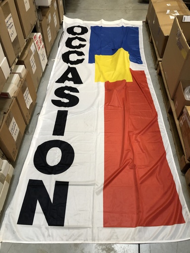 [125230170] Drapeaux Occasion Rge/Blc/J/N 3 X 120 M