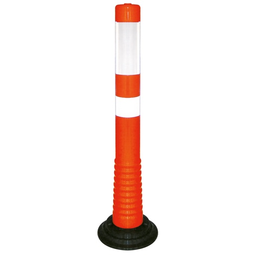 [334200190] Poteau de signalisation 75cm "Elasto" à coller - Orange/Blanc