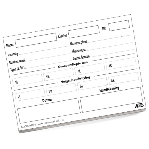 [444000090ENL] Etiketten voor bandenlabels met spanband - NL