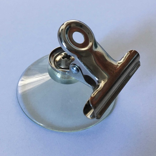 [744000030] Zuignap met veerstalen clip