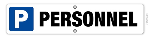 [744090991] Plaque de parking 516 x 112 mm - Personnel