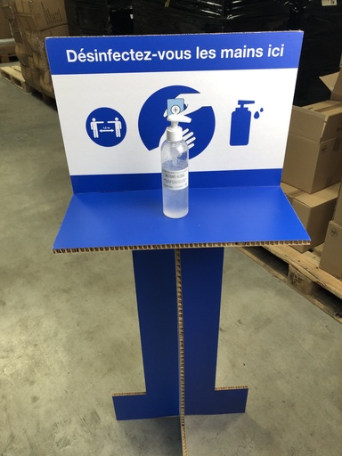 [713001630FR] Station de désinfection en carton pour gel hydroalcoolique - FR